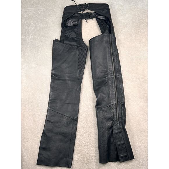 Harley Davidson Leather Chaps Men’s Sz Small Black 98091-06vm 3/2010 Motorcycle - Picture 2 of 7